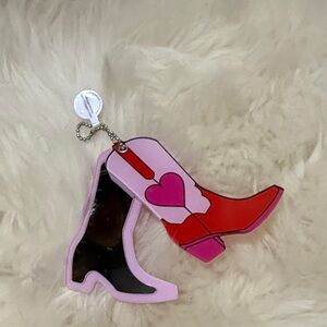 Pink and Red Boot Keychain mirror urban outfitters NWT